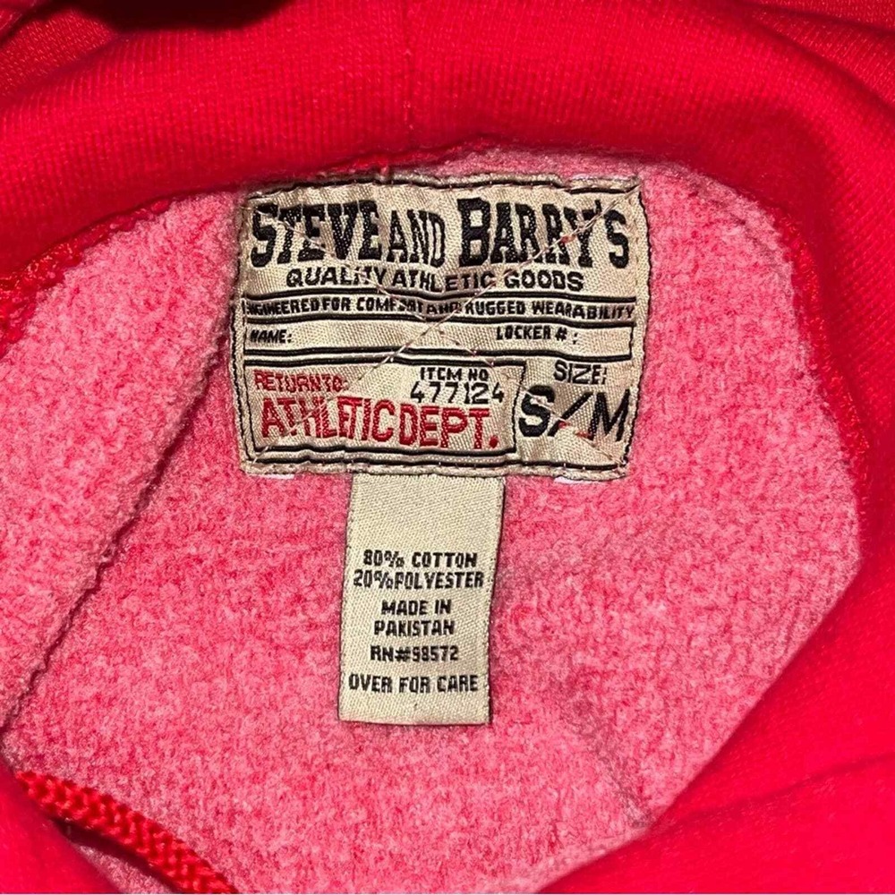 Steve & Barrys Ohio State Hoodie Mens S/M Red Buckeyes Pullover Sweatshirt Arch - Picture 2 of 4